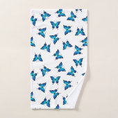 Papillons bleus Ensemble de serviettes de bain (Serviette à main)