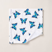Papillons bleus Ensemble de serviettes de bain (Gant de toilette)