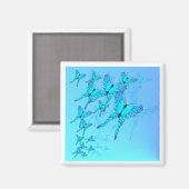 Papillons bleus Magnet (Recto/Verso)