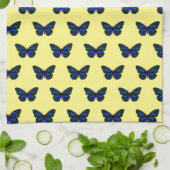 Papillons bleus Thunder_Cove Serviette de cuisine (Plié)