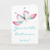 Papillons | Bonne carte de fête des mères (Devant)