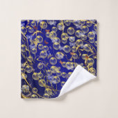 papillons brillants, beaux ornements, (Gant de toilette)