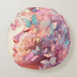 Papillons-Butterfly Thoughts Rond Kussen