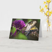 Papillons, carte (Fleur jaune)