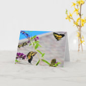 Papillons, carte (Fleur jaune)