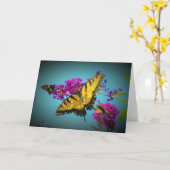 Papillons, carte (Fleur jaune)