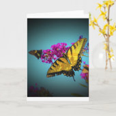 Papillons, carte (Fleur jaune)