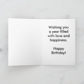 Papillons Carte d'anniversaire (grande impression) (Intérieur)