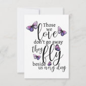 Papillons - Carte de souvenir funéraire (Dos)