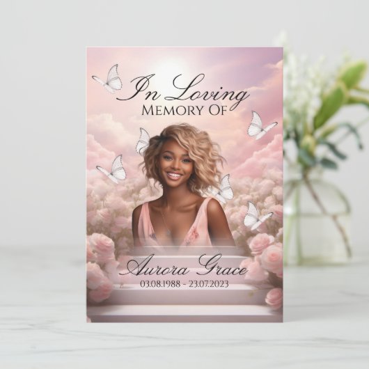 Papillons célestes - Carte commémorative HBM001 et (Debout devant)