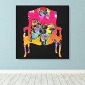 Papillons Chaise Toile Imprimée (Insitu (Plancher de Bois))