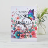 Papillons classiques Invitations de mariage (Debout devant)