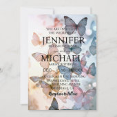 Papillons classiques Invitations de mariage (Devant)