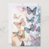 Papillons classiques Invitations de mariage (Dos)