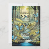 Papillons classiques Invitations de mariage (Devant)