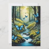 Papillons classiques Invitations de mariage (Dos)