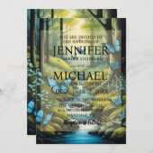 Papillons classiques Invitations de mariage (Devant / Derrière)