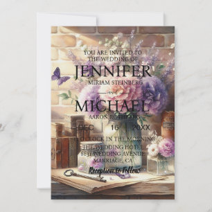 Papillons classiques Invitations de mariage