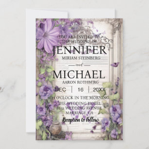 Papillons classiques Invitations de mariage
