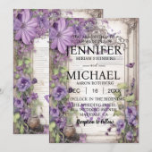 Papillons classiques Invitations de mariage (Devant / Derrière)