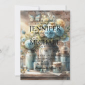 Papillons classiques Invitations de mariage (Devant)