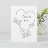 Papillons Coeur mariage Carte de remerciements (Debout devant)