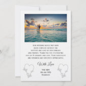 Papillons Coeur mariage Carte de remerciements (Dos)