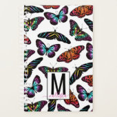 Papillons colorés Aquarelle Motif Monogramme (Devant)