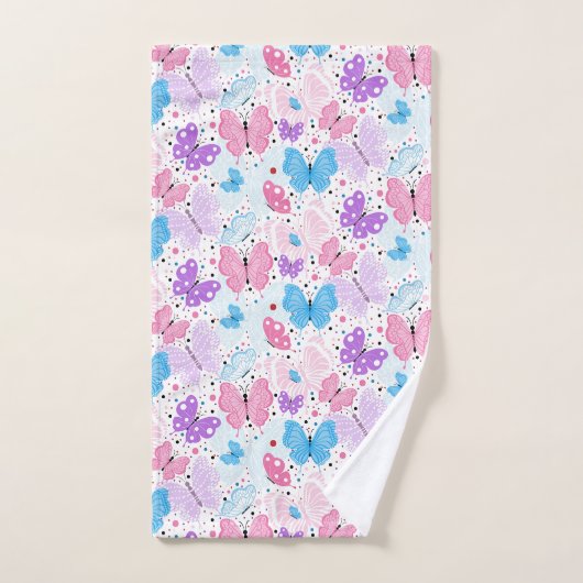 Papillons colorés de vol (Serviette à main)