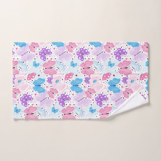 Papillons colorés de vol (Serviette à main)