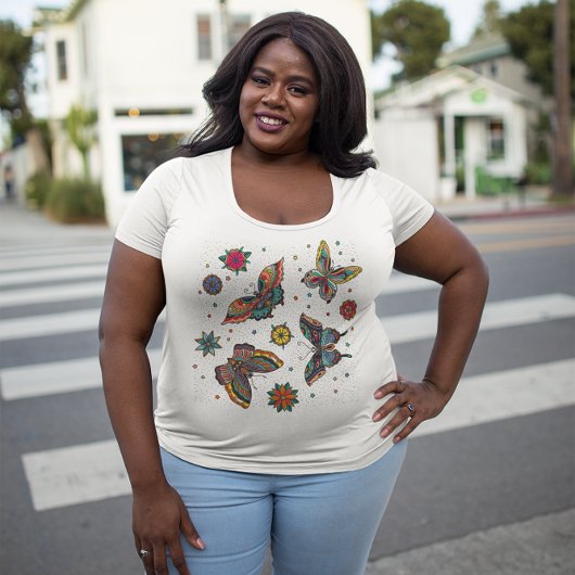 Papillons Colorés Fleurs Été Temps 