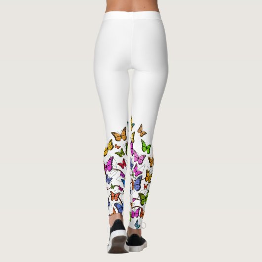 Papillons colorés Leggings (Dos)