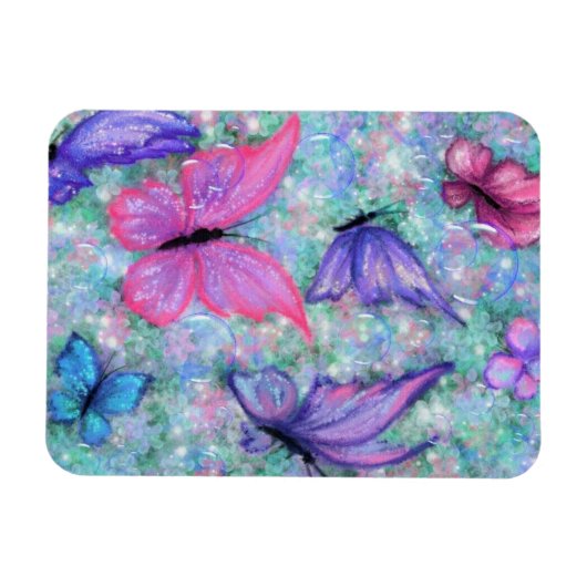 Papillons colorés Magnet (Horizontal)