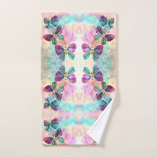 Papillons colorés mignons - (Serviette à main)