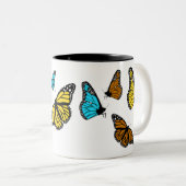 Papillons colorés Mug (Devant droit)