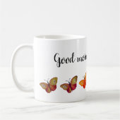Papillons colorés Mug texte (Gauche)