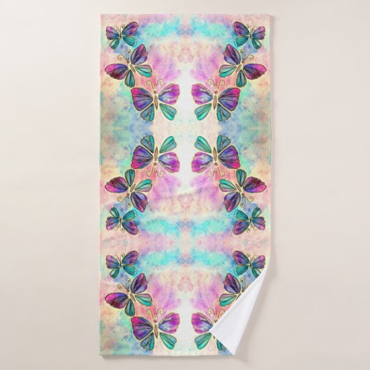 Papillons colorés Serviette de bain (Serviette de bain)