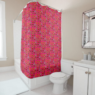 Papillons colorés vintages Rideau de douche modern