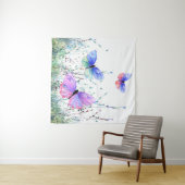 Papillons colorés volants Tapisserie (En situation (horizontale))