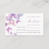 Papillons Combien de baisers Douche Carte de jeu (Devant)