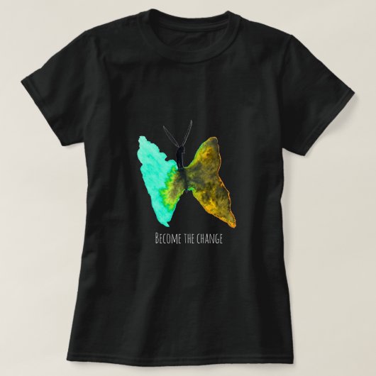 Papillons couleur aquarelle T-shirt (Design devant)