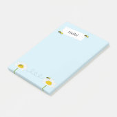 Papillons d'abeille sur des notes Post-it - Fond b (Incliné)