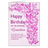 Papillons d'anniversaire de grand-mère (Devant)