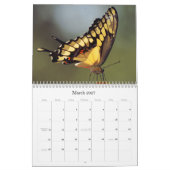 Papillons dans un calendrier de jardin fleuri (Mar 2027)