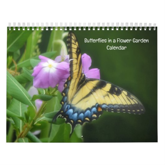 Papillons dans un calendrier de jardin fleuri (Protection)