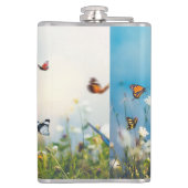 Papillons dans un champ de flacon de fleurs (Dos)