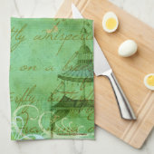 Papillons dansant sur une serviette de cuisine de (Quart Plié)