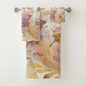 Papillons d'aquarelle à papillon pourpre et or (En situation)