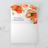 Papillons d'aquarelle classique Carte de remerciem (Intérieur)