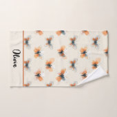 Papillons d'art en ligne élégants (Serviette à main)